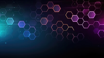 Futuristic Hexagon Technology Network Background