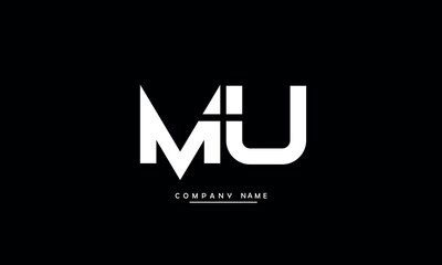 MU, UM, M, U Abstract Letters Logo Monogram