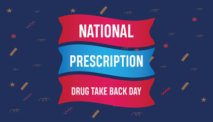 National Prescription drug take back day observed every year in April. Template for background, banner, card, poster with text inscription. - obrazy, fototapety, plakaty