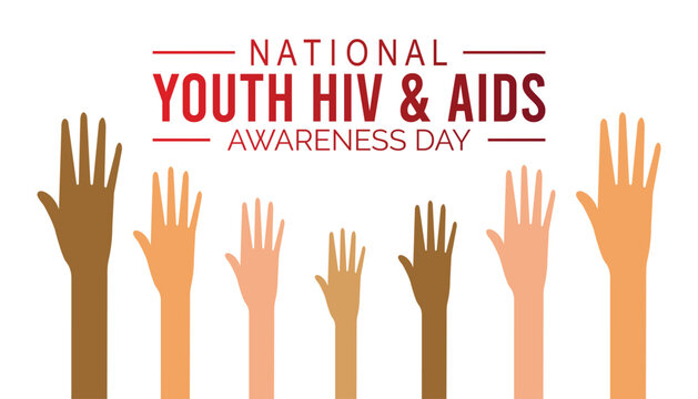 National Youth HIV & AIDS Awareness Day observed every year in April. Template for background, banner, card, poster with text inscription.
