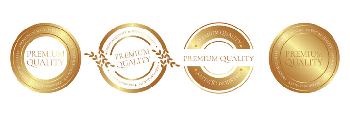 Premium quality products sticker, label, badge, icon and logo. Vector illustration