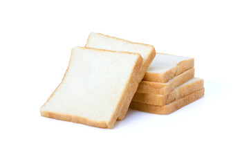 sliced bread isolated on white background