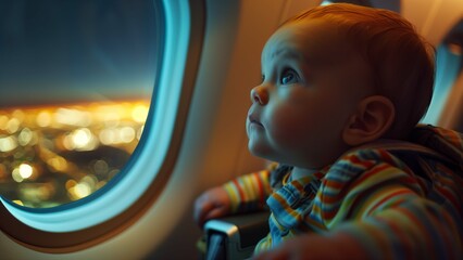 High-Angle Humor: The Adventure of Baby’s First Flight - obrazy, fototapety, plakaty