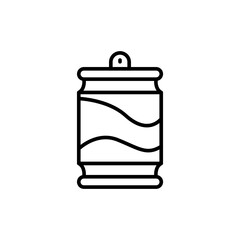 Soft drink outline icons, minimalist vector illustration ,simple transparent graphic element .Isolated on white background