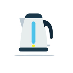 Electric Kettle. Teapot isolated on white. Flat vector illustration.