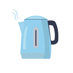 Electric Kettle. Teapot isolated on white. Flat vector illustration.