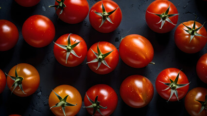 Concept image of fresh cherry tomatoes looking delicious. Generative AI. - Powered by Adobe