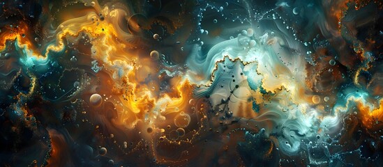 Vibrant Fractal Patterns as Abstract Wallpaper, To provide a unique and eye-catching background for a computer desktop or home screen, or as a piece - obrazy, fototapety, plakaty