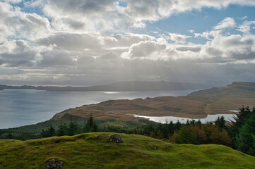 Fototapeta na wymiar Ile de Skye, Ecosse, Old Man of Storr,