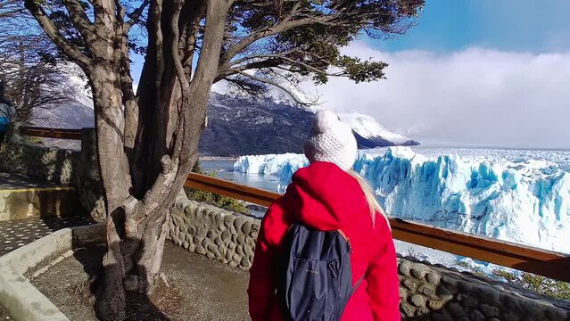 Perito Moreno Glacial At El Calafate In Patagonia Argentina. Nature Landscape. Glacial Scenery. Patagonia Argentina. Iceberg Background. Perito Moreno Glacial At El Calafate In Patagonia Argentina.