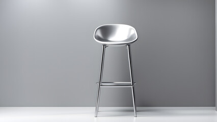 Versatile 3D Silver Long Chair Rendering, Offering Flexibility and Style in Modern Minimalist Interior Design Arrangements