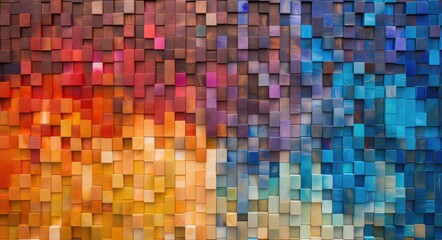 Fototapeta premium Abstract Colorful Geometric Cubes Background