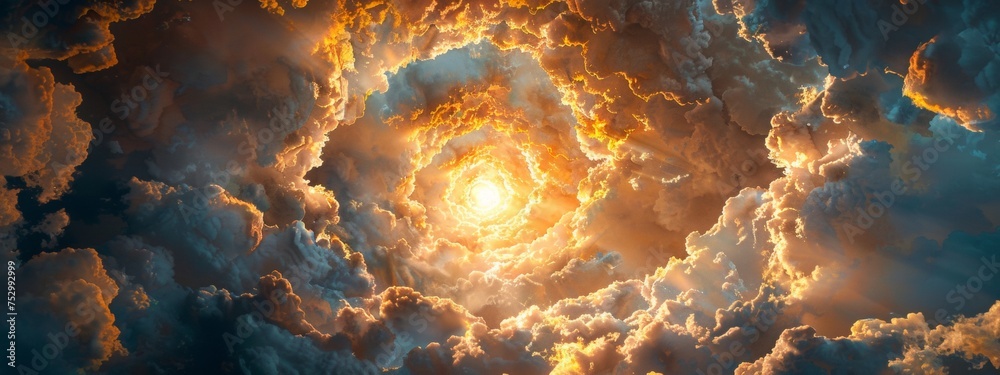 Wall mural teleporting through a quasar to a new universe