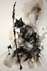 Ninja Cat Posing