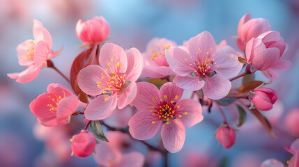 Spring Reverie: Blossoms, Birds, and Blue Skies