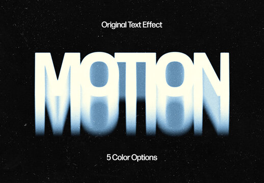 Motion Blur Melting Text Effect Mockup Bundle