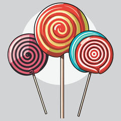 sweet lolipop vector isolated