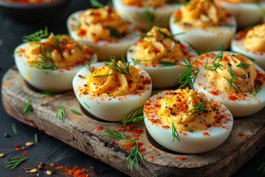 deviled egg in the kitchen table professional advertising food photography