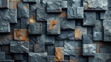 rock brick surface abstract texture background, Generative Ai