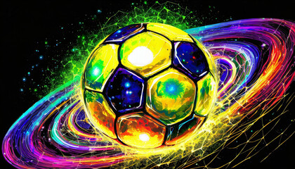 Cosmic Influx Universe-Charged Soccer Ball