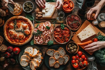served table food party professional advertising food photography