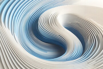 Abstract white and blue color, modern design stripes background with curve line, twirl pattern