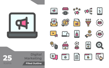 Digital Marketing Filled Color Icons