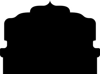 Obraz premium Islamic Dome Design Glyph Black filled silhouettes Design pictogram symbol visual illustration