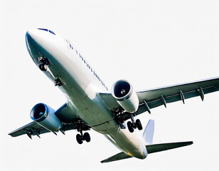 Passenger aeroplane isolated on white background.