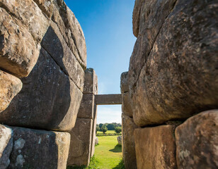 Remnants of a Megalithic Temple Sunlight Through the Passage