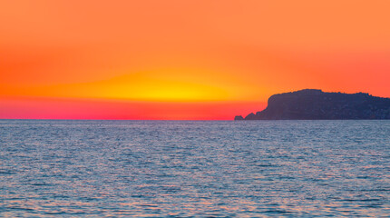 Sunset at the famous mediterranean 
- Alanya, Antalya, Turkey