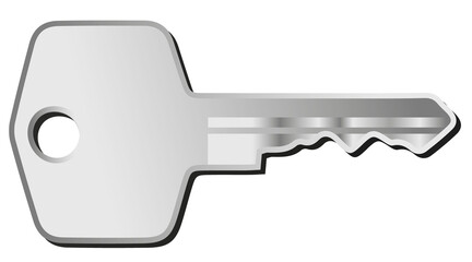 key on white background