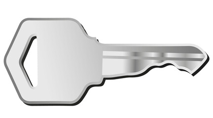 key on white background