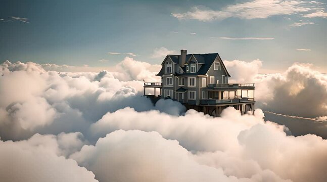 house in the clouds insurance. ai generative