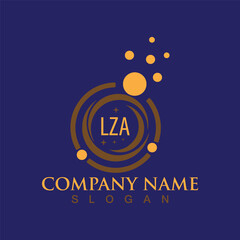 Letter LZA logo design template vector for corporate business