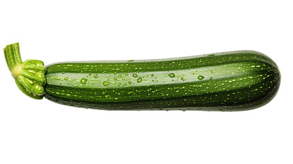 Zucchini Harvest: Freshly Picked Green Squash, Perfect for Farm-to-Table Recipes, Top-Down View in 3D Digital Art, Isolated on Transparent Background.