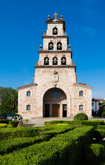 Fototapeta na wymiar Church of Santa María de la Asunción. Cangas de Onis - Asturias