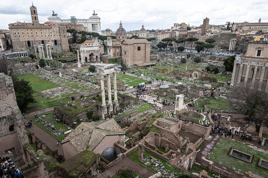 View of the Roman Forum, Rome, Italy