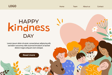 Kindness landing page in flat design