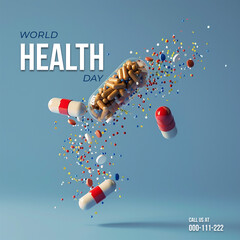 World health day awareness - obrazy, fototapety, plakaty