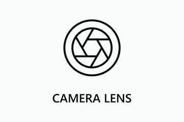 Camera lens icon or logo sign symbol vector illustration