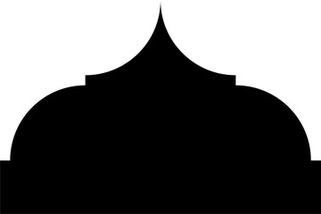 Islamic Dome Design Glyph Black filled silhouettes Design pictogram symbol visual illustration