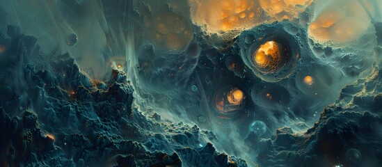 Otherworldly Aberrations Planet Wallpaper Art, To provide a unique and visually striking wallpaper for android devices that showcases an abstract and - obrazy, fototapety, plakaty
