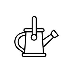Watering can outline icons, minimalist vector illustration ,simple transparent graphic element .Isolated on white background