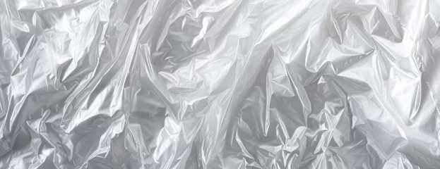 Foto op Plexiglas collection transparant wrinkled plastic plastic or polyethylene bag texture © Oleg