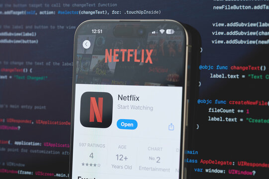 Netflix on iphone screen