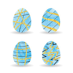 Easter eggs. Watercolor vector illustration - 753012541