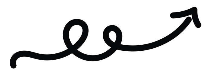 Hand drawn arrows collection Set simple flat arrows isolated on white background. Arrow mark icons and arrow paint. Stock