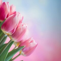 Fototapeta premium AI Generated Mother's day, Valentine's Day background concept with tulip flower.