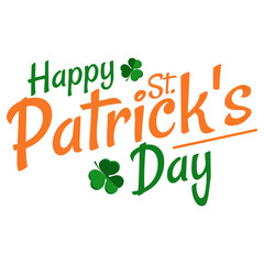 Happy St Patrick's Day sign with clover